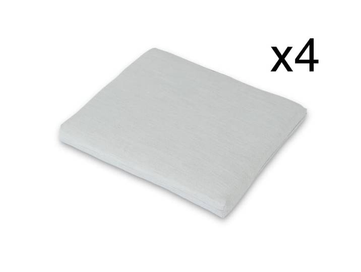 Pack 4 coussins de chaise de jardin gris clair