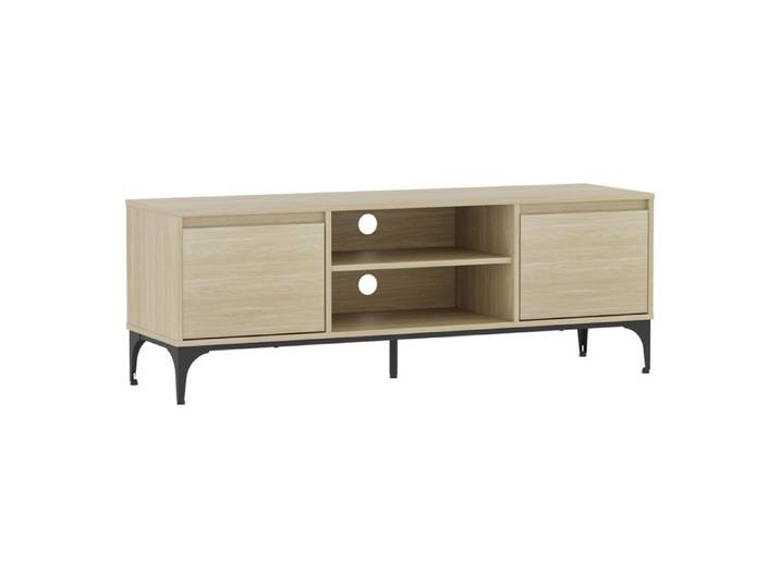 Meuble TV Kistiandi 140 x 40 x 50 cm effet chêne clair