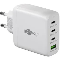 Goobay Multiport-Schnellladegerät (68 W, 4 Ports), USB Ladegerät, Weiss