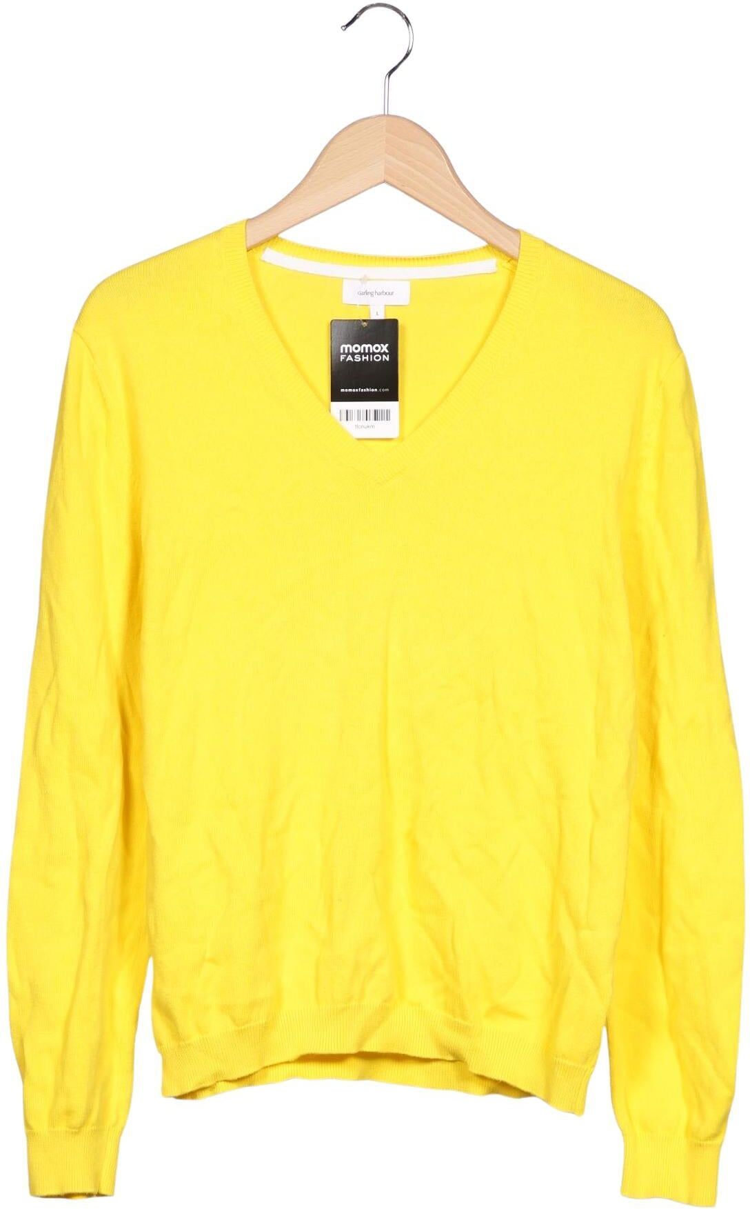 darling harbour Damen Pullover, Gelb, Gr. L, Baumwolle - Second Hand