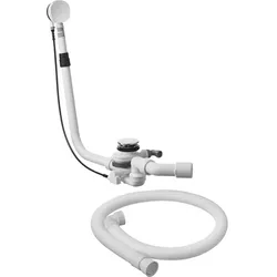 Duravit Ab-und Überlaufgarnitur, mit Bodenzulauf, chrom, 791228000001000