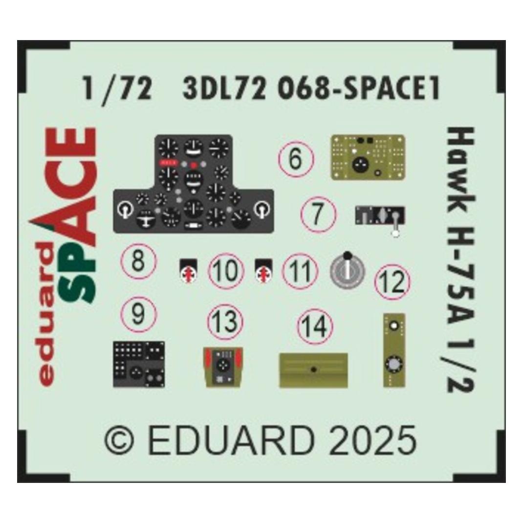 Eduard Hawk H-75A 1/2 SPACE ARMA HOBBY (3DL72068)