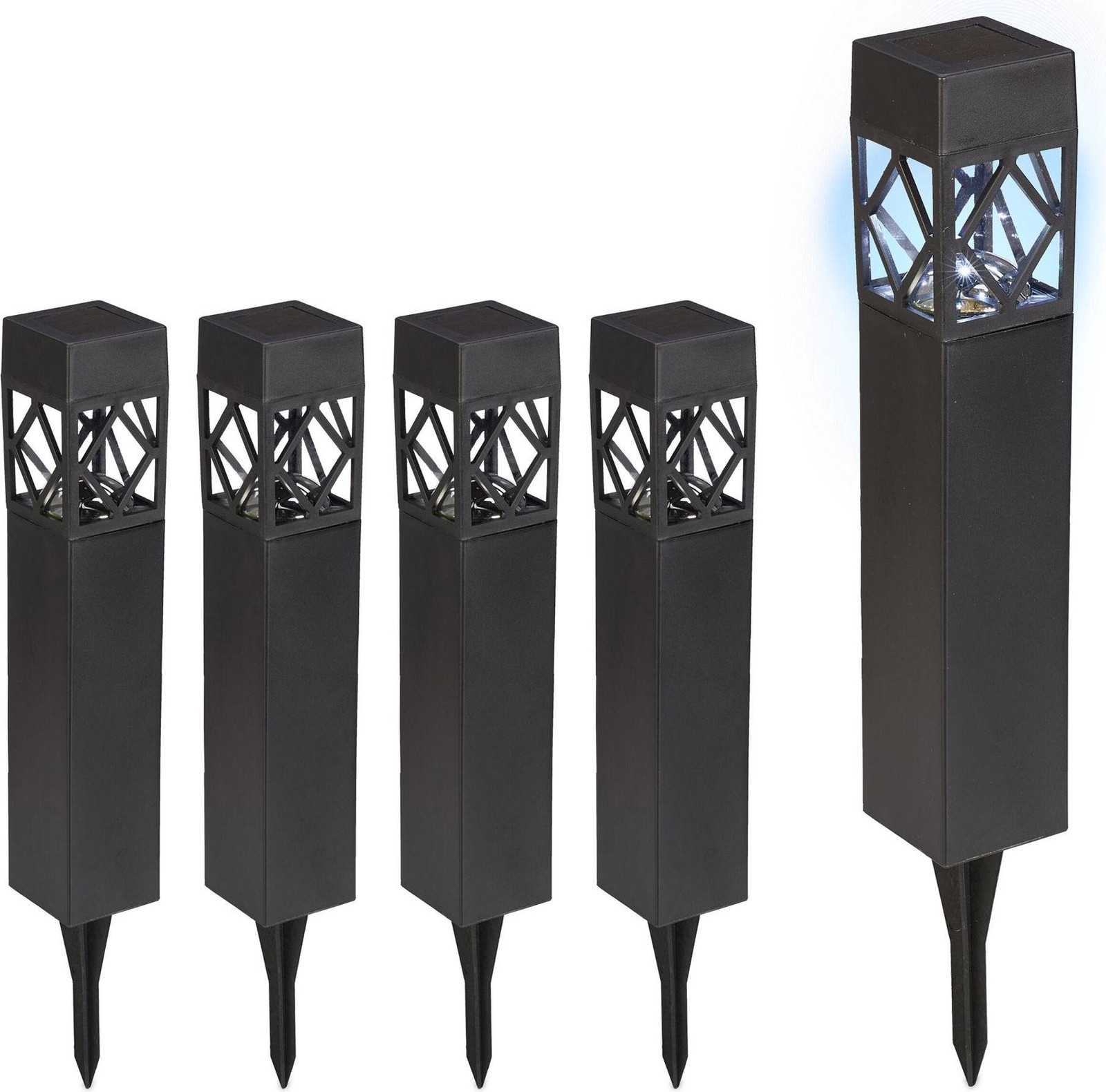 Northix Solar LED Tuinverlichting met Accenteffect en Ground Spike voor Paden en Tuin