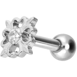 Titan Ohrpiercing mit Innengewinde KLEEBLATT