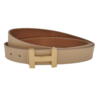 Ledergürtel ANNAMATONI "AnnaMatoni Ledergürtel Goldi Ledergürtel Goldi", Damen, Gr. TW75 - 90cm Gesamtlänge, vanille 120, 100% Leder, Gürtel Ledergürtel