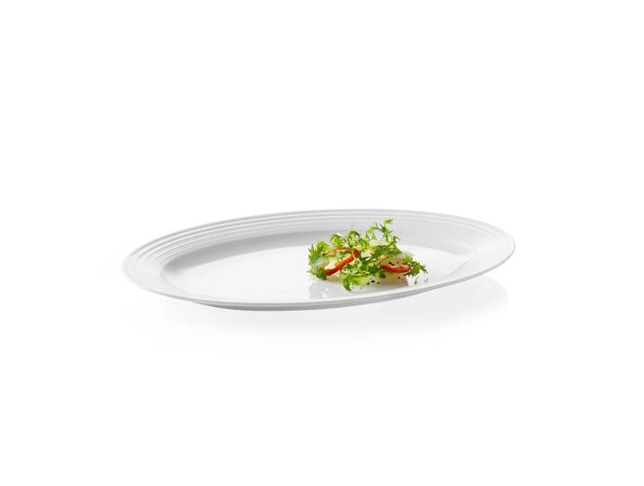 Aida Plat de service Passion ovale blanc