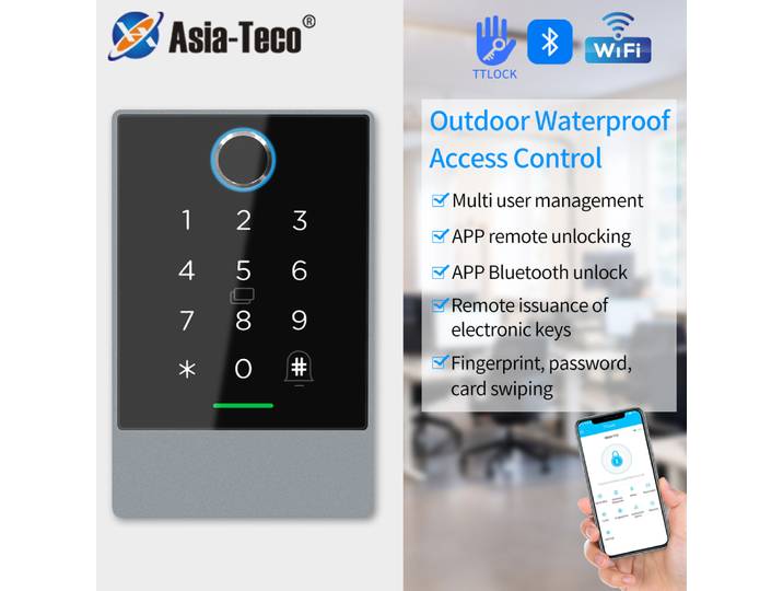 Ouvre-porte étanche en métal, clavier d'entrée de porte extérieure, NDavid, 2.4GHz, WiFi, Bluetooth TTLOCK, clavier de contrôle d'accès, clavier Rfid