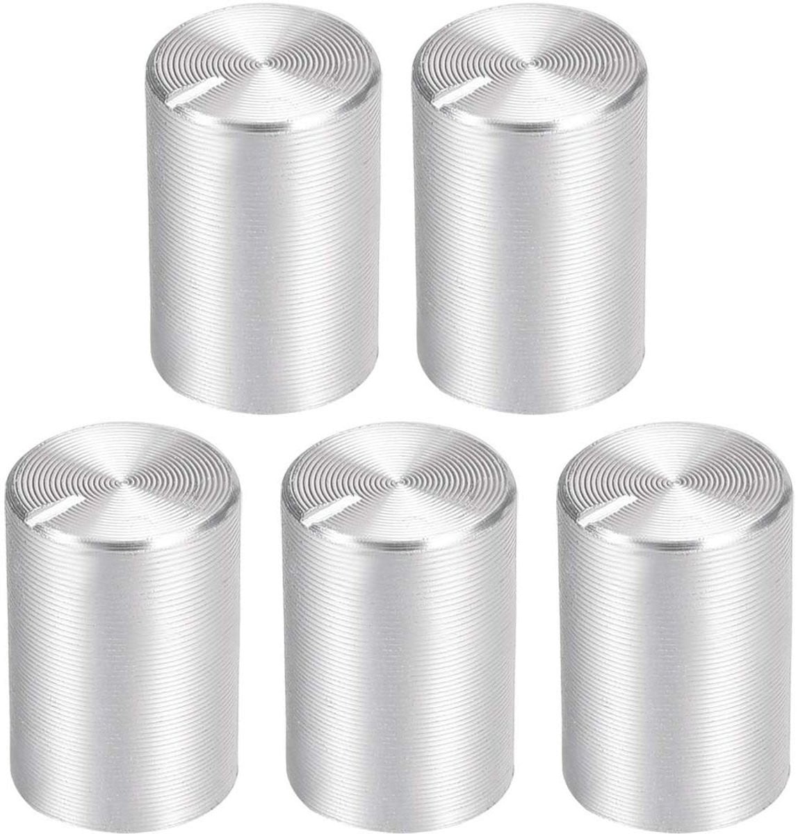 Zilveren Potentiometer Draaiknop met Aluminium Constructie - 10 x 15 mm