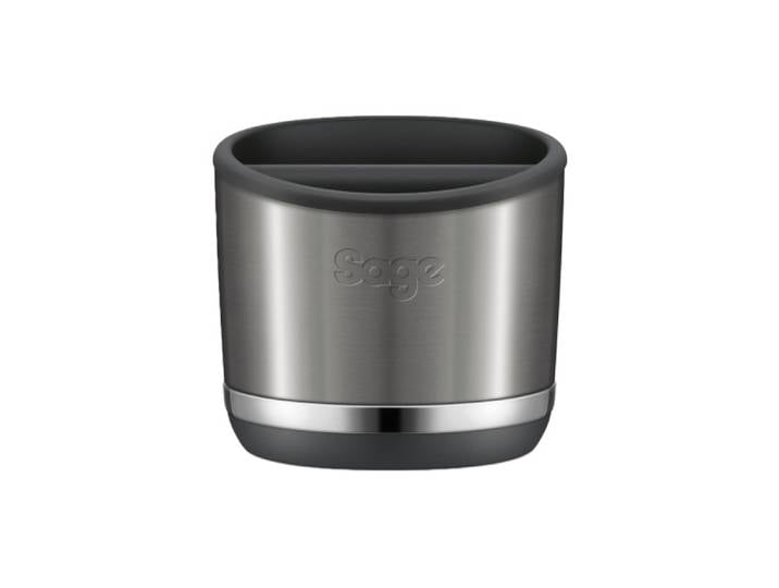 Bac à marc de café Sage the Knock Box™ 20 - argent et noir
