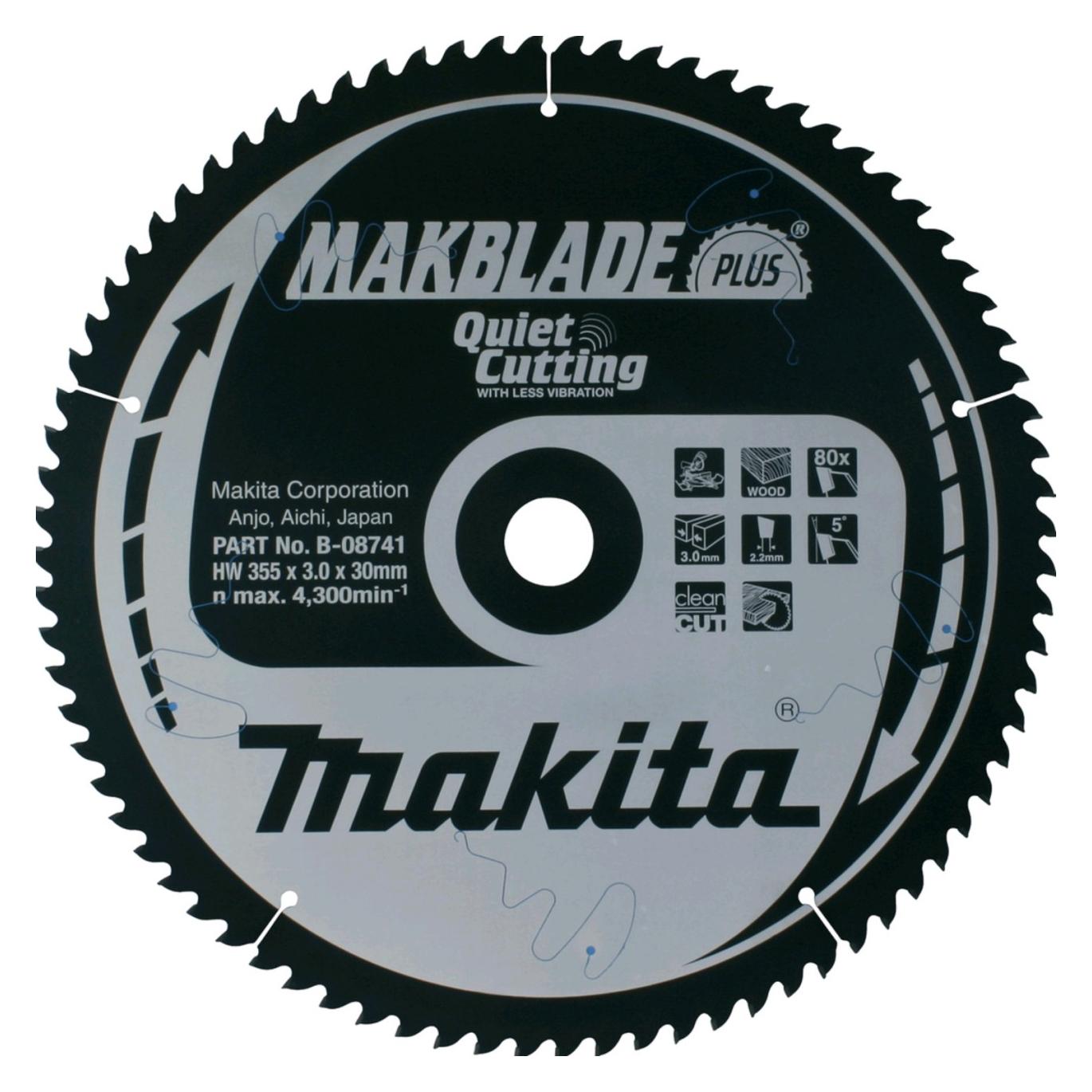 Makita Kreissägeblatt für Holz 355x30mm T80 (B-08741)