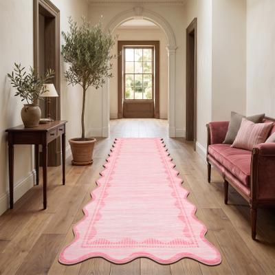 Garvee Modern Scalloped Border Area Rugs for Living Room Bedroom