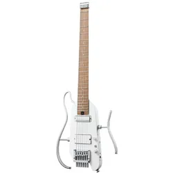 Donner Hush X Pro White - elektrische Gitarre (E-Gitarre, Gerösteter Ahorn/HPL, Knochen, Mahagoni), Gitarre, Weiss