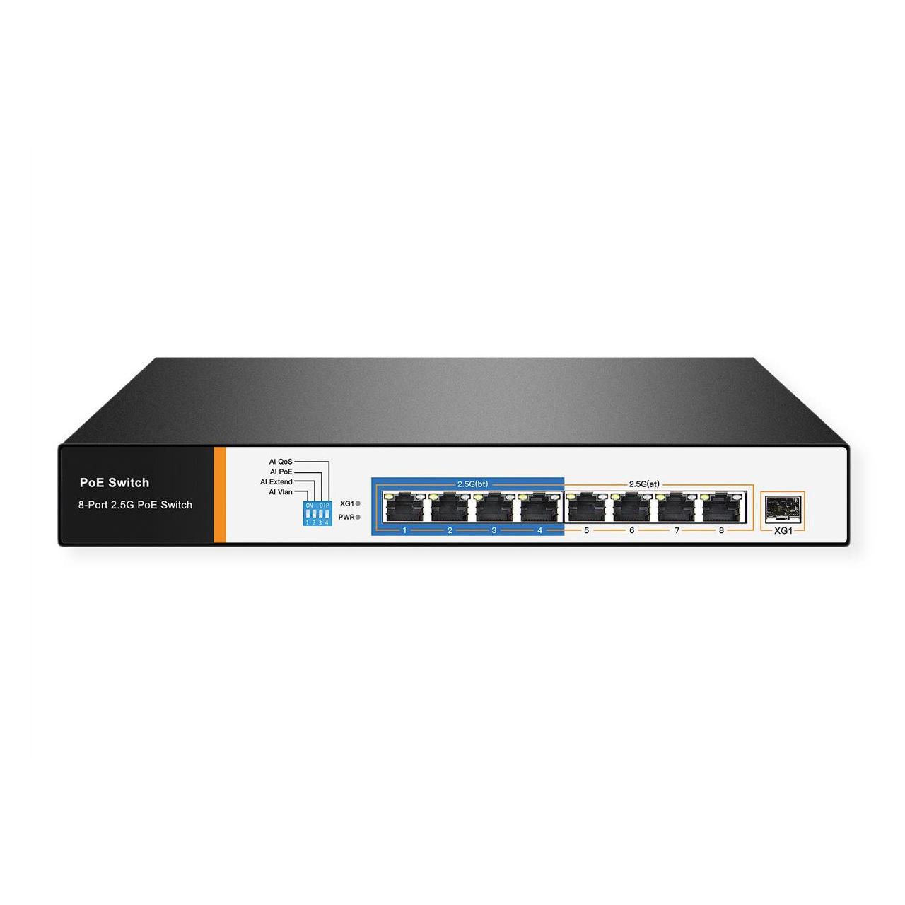 Value PoE+ 2,5 Gigabit Ethernet Switch (8 Ports) (21.99.1189)