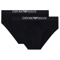Emporio Armani für Herren. EM000251_AF14134 Set 2 Max-Slips schwarz (L), Heimtextilien, Viskose