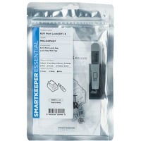 ESSENTIAL RJ11 Port Lock (MNL04) + Lock Key Mini (U04), Einsteckschloss Farbcode Grau, 4 Stück + 1 Schlüssel