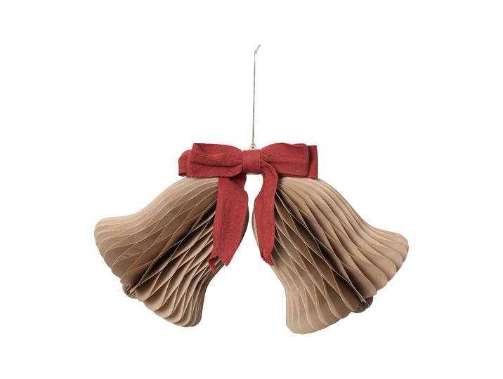 Broste Copenhagen Cloche carillon suspension de Noël Natural Brown-Red