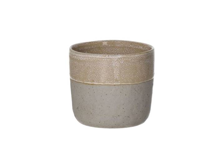 Petit verre en grès blanc, rond, émail réactif - Pomax, Spiro - 7