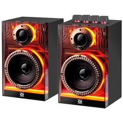 Defender Lautsprechers FUTURO, 2.0, 20W, schwarz, AUX/Bluetooth, Hintergrundbeleuchtung, PC Lautsprecher, Schwarz