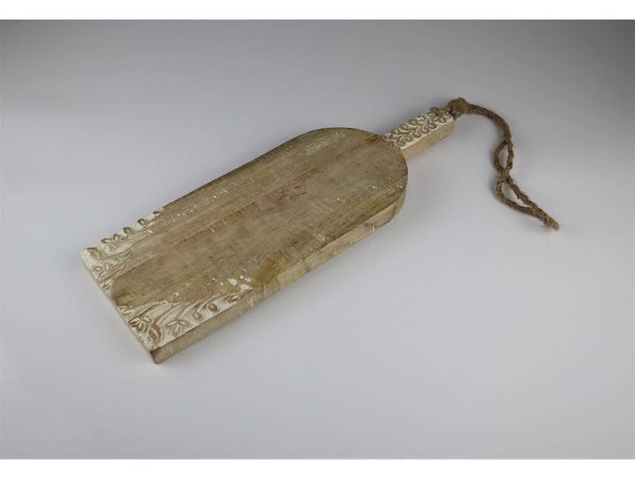 Servierbrett AM DESIGN aus Holz, 14x40 cm , weiß, B:14cm H:2cm L:40cm, Bambus, Schneidebretter, Servierbrett, ideal zum Schneiden, Servieren und stilvollen Präsentieren