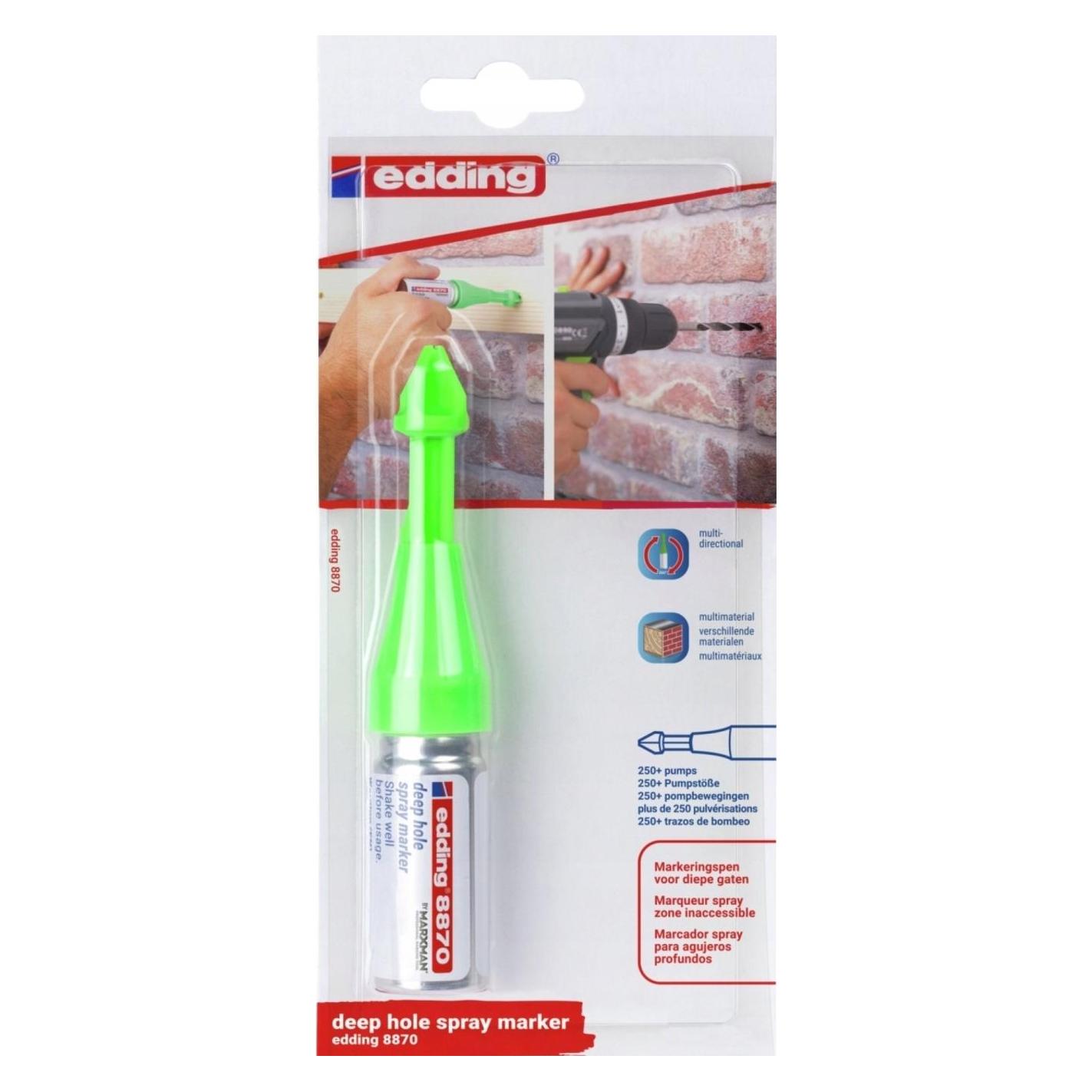 Edding ED061010 Markierungsspray Tiefloch E-8870 Blister grün (1x) (ED-8870-1-2064)