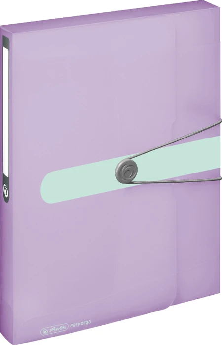 herlitz Heftbox easy orga 4,0 cm transparent flieder, 1 St.