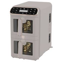 BerlingerHaus BH9804 Heißluft-Fritteuse 11 l 2460 W Antihaftbeschichtung, Heißluft-Funktion, Sichtfenster, Timerfunktion, digitaler Timer, 2 getrennte BH/9804
