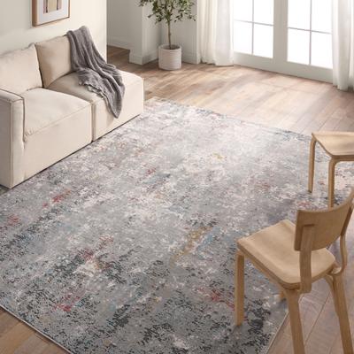 Juniper Home Palanthas Abstract Gray/White Rug