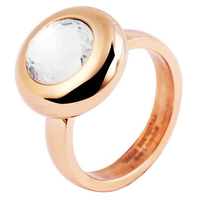 Fingerring ADELIA´S "Damen Ring aus Edelstahl" Gr. 54, rosa (gold), Fingerringe, Damen, 54, Edelstahl, Fingerring