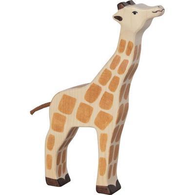 Holztiger Giraffe, Kopf hoch, Holz