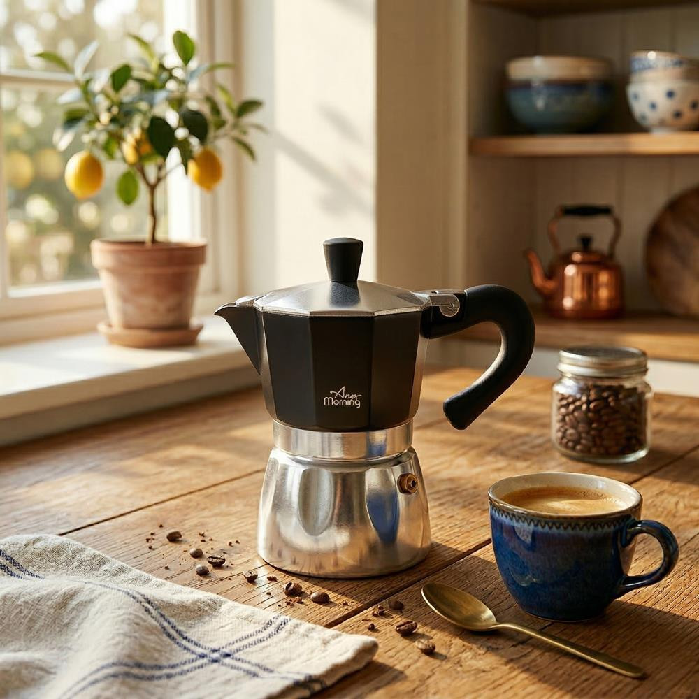 Any Morning Hes-6 Moka-kan Koffiezetapparaat Koper 0,24 liter