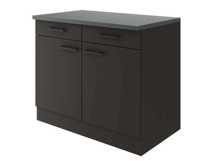 Meuble bas 100cm Gris/Anthracite mat