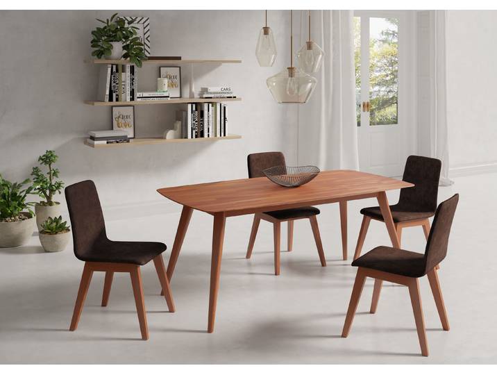 Esstisch HOME AFFAIRE, braun (kirsch, kirsch, kirsch), B:140cm H:75cm T:80cm, Tische, Esstisch, Breite 140 cm und 180 cm