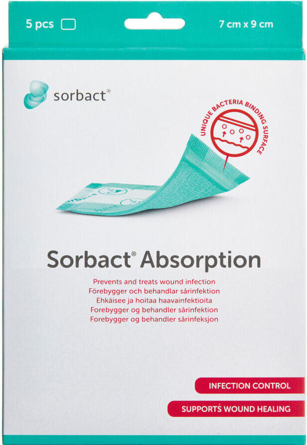 Sorbact Absorption Bandage 7 x 9 cm Medicinsk udstyr 5 stk