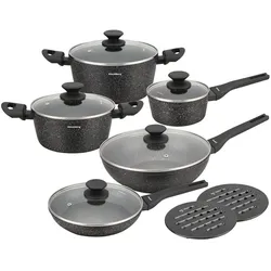 Klausberg Kochset, Pfannenset + Topfset, Schwarz