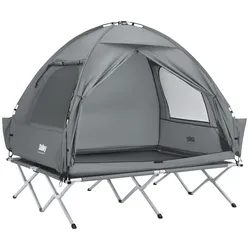 SoBuy Campingzelt mit 1 Tür Hellgrau 193x145x185cm Funktional