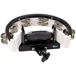 Pearl PTM-10SHX Quickmount Tamburin mit Halterung (Tamburin), Perkussion, Weiss
