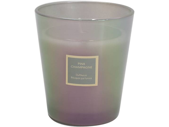 Kerze Natural & Feminine Glamour Grau Wachs/Glas 10 cm - Material: Glas/Wachs