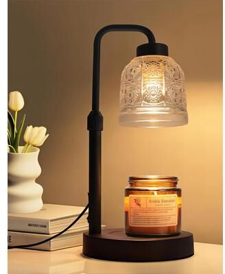 Inspired Finds Dimmable Candle Warmer Lamp With Timer Electric Wax Melt Fragrance Warmer Home Decor Gift round