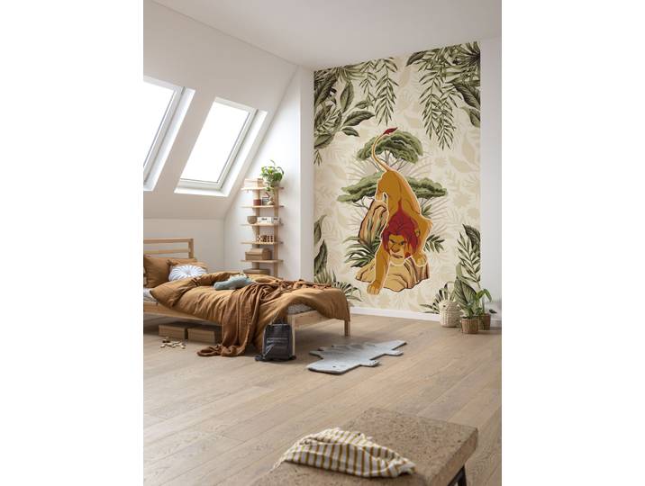 Fototapete KOMAR Vlies Fototapete - Lion King Long Live The King - Grösse 200 x 280 cm , bunt (bunt,grün), B:2m H:280m, Vlies, Tapeten, Fototapete
