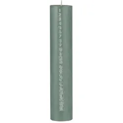 IB Laursen Weihnachtskerze mit geprägten Zahlen 1-24, 30 cm, Ø 6 cm, moosgrün