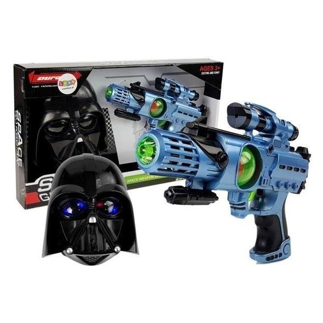 Lean Toys Laserpistole + Weltraumkriegermaske (39208443)