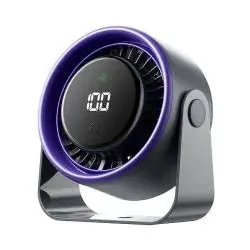 Vention Akku-Tischventilator Lite 01 – Ø 13 cm (Schwarz/Violett), Ventilator, Schwarz, Violett