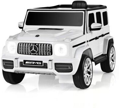 Costway 12V Mercedes-Benz G63 Licensed Kids Ride On Car with Remote Control-White