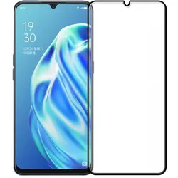 Screenguard Oppo A91 Full Screen Panzerglas Schutzfolie 2.5D 9H (Oppo A91), Smartphone Schutzfolie, Schwarz