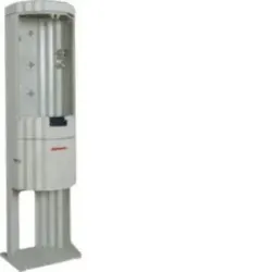 Hager ZAL135A Verteilersäule Baureihe 135 rund, leer, mit Steckt, Festplatzausssch,1350x360mm