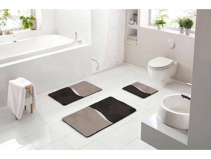 Tapis de bain Gelo 60 x 100cm Marron/Taupe/Noir