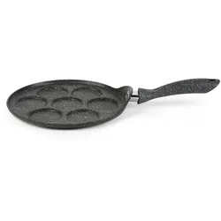 Excelsa Pfanne mit 7 Fächern Disco Cook Aluminium 44,4x26,5x8,5 cm Schwarz