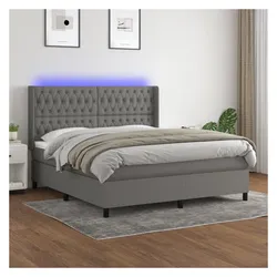 vidaXL, Boxspringbett, Alexandria (Knopfheftung Design) (160 x 200 cm)