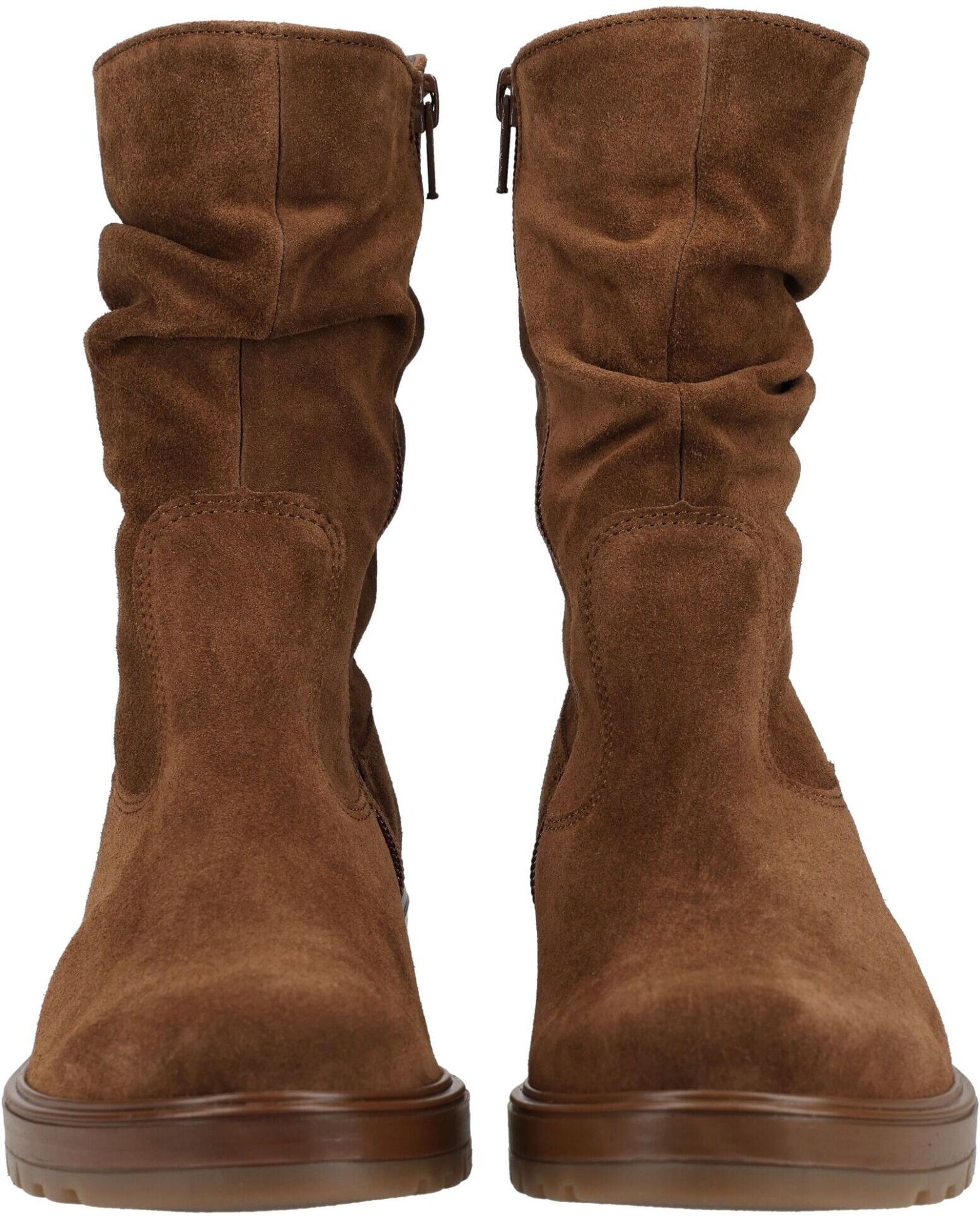 Stiefel GABOR "Gabor Stiefel Veloursleder", Damen, Gr. 39, braun (whisky), Veloursleder, Schuhe Stiefel