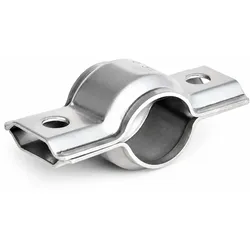 Zweiteilige Edelstahl Rohrschelle Typ 3540 V2A profiliert  / (Klemmbereich) 71 - 76 mm